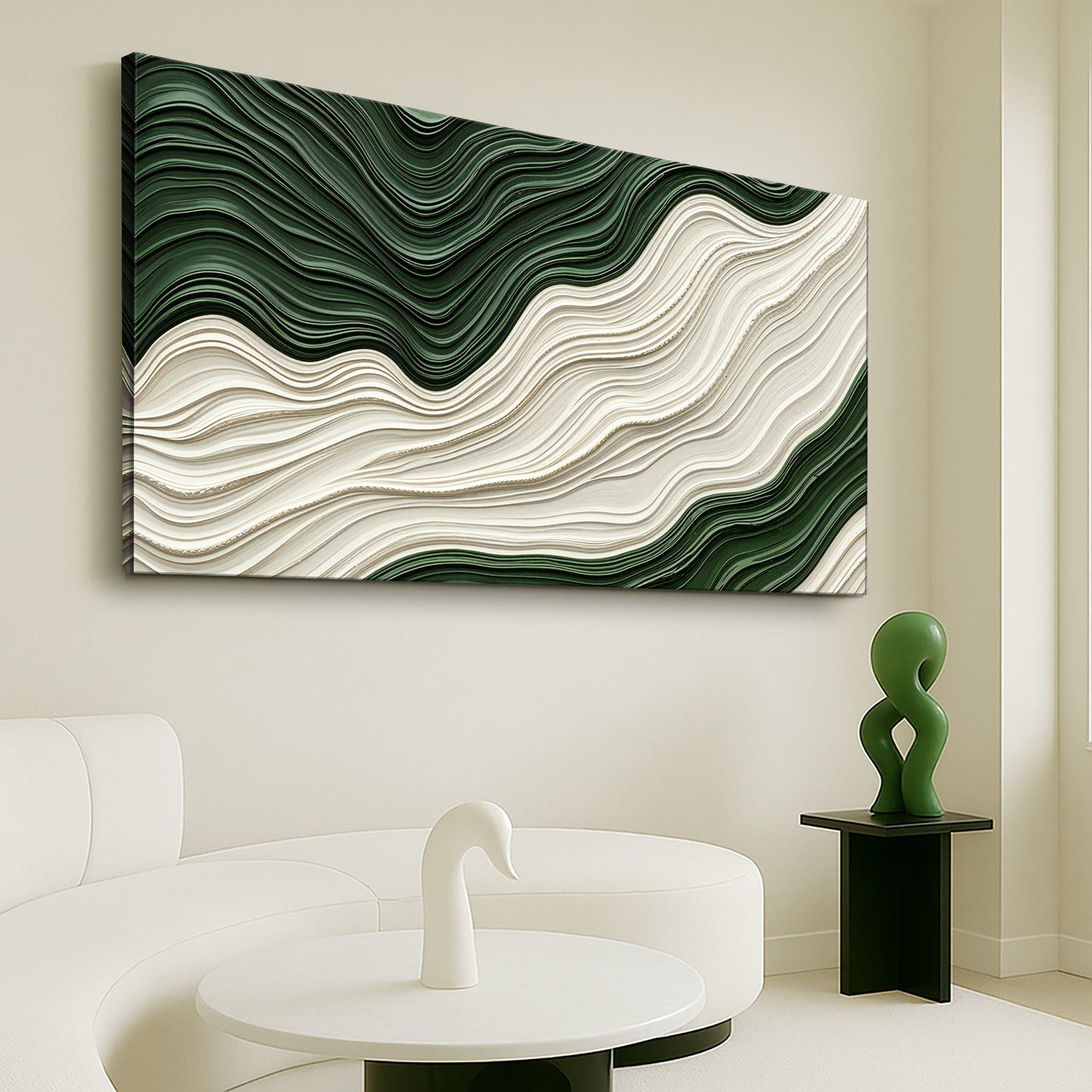 Emerald Drift Composition VIII Wall Art
