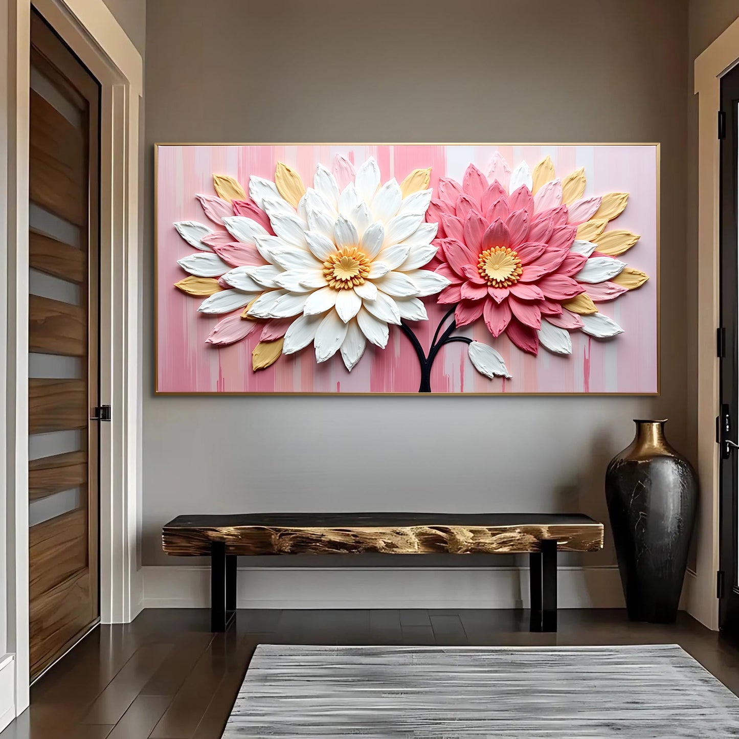 Blushing Floral Portrait Wall Art