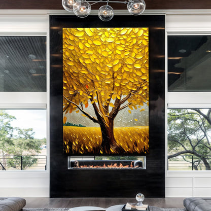 Golden Tree Breeze Study Wall Art