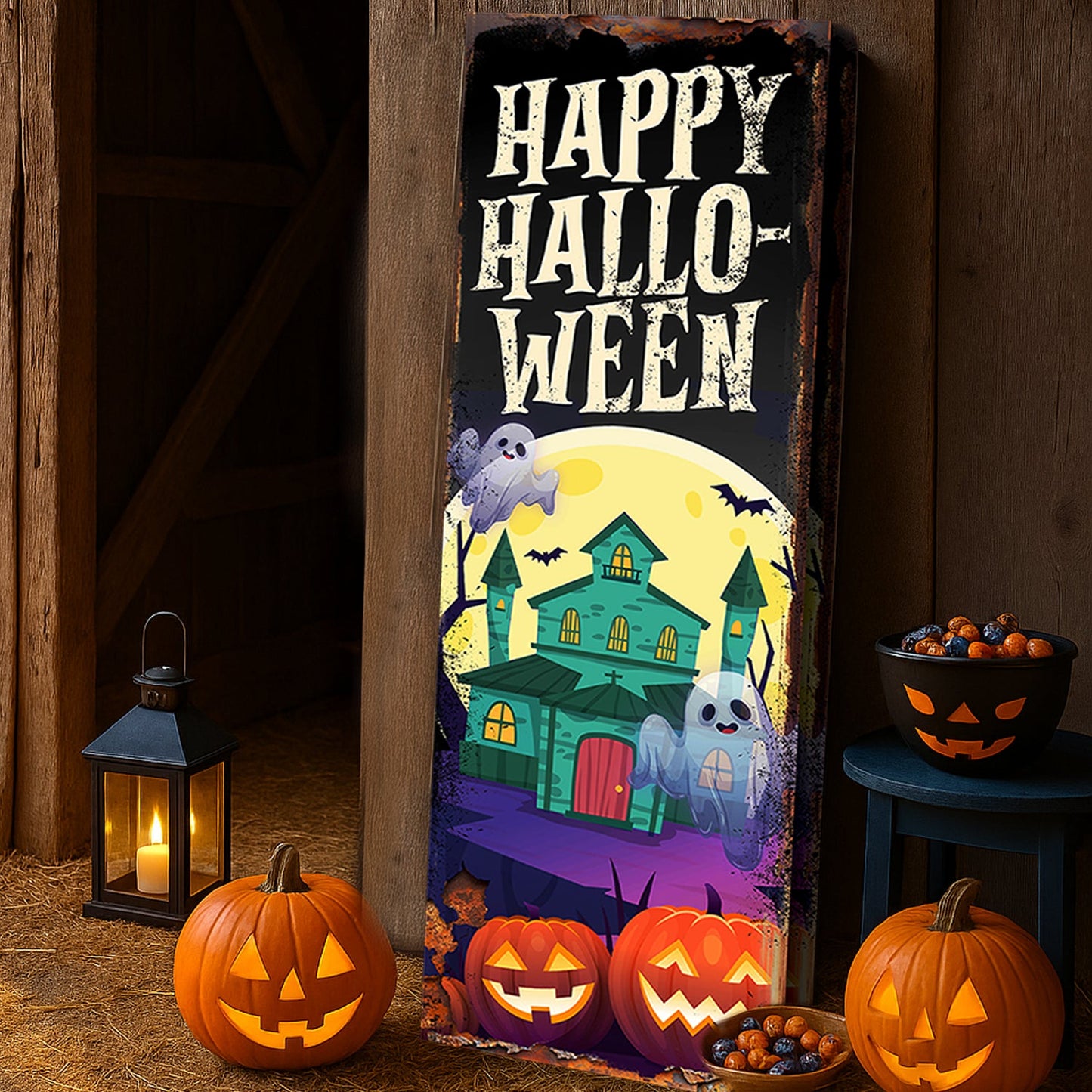 Welcome, Witches & Ghouls Halloween Welcome Sign