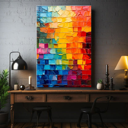 Chromatic Tile Harmony Wall Art