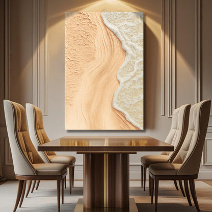 Coastal Beach in Beige Tones Wall Art