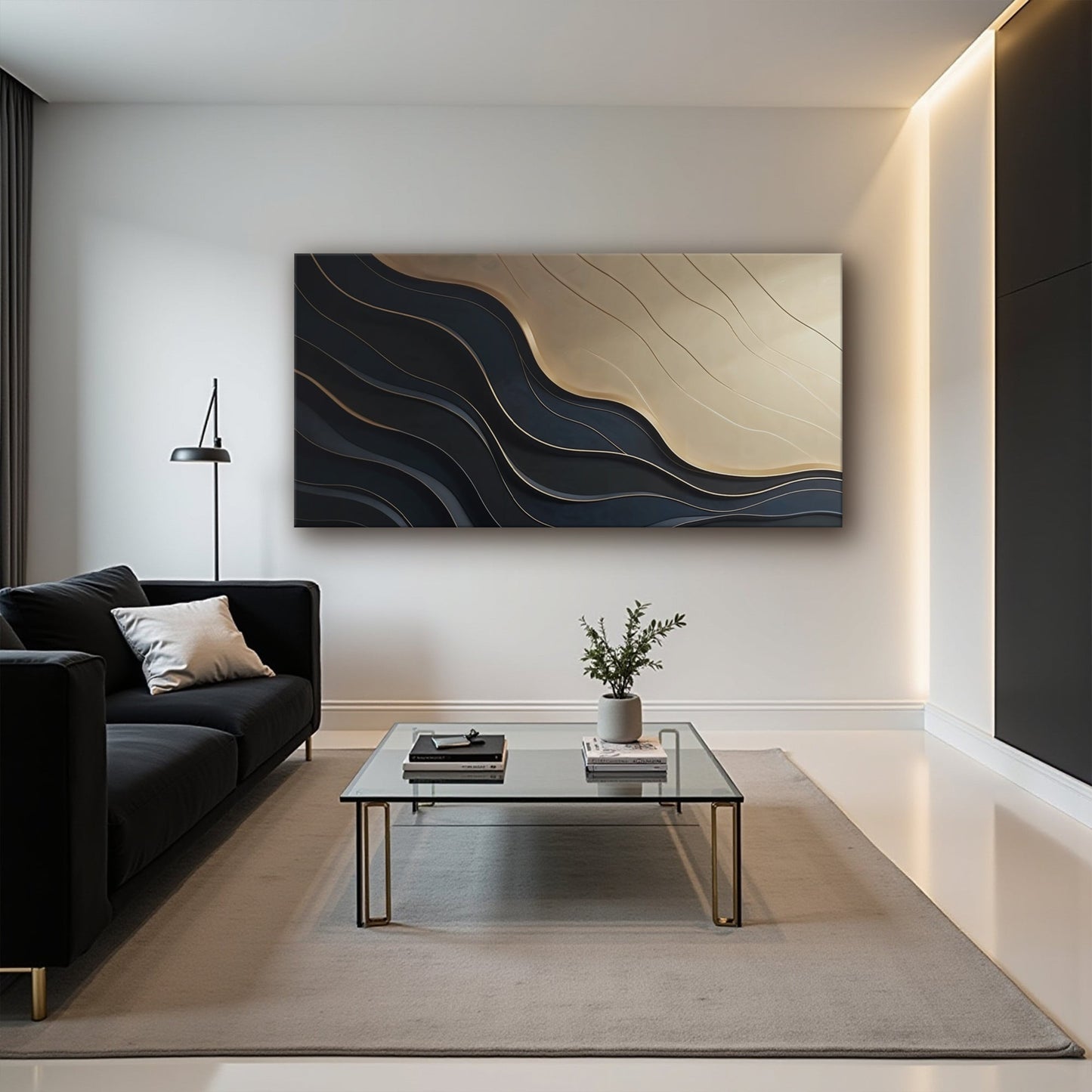Minimalist Dual‑Tone VII Wall Art