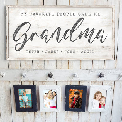 Grandma’s Favorite People – Modern Script Panel