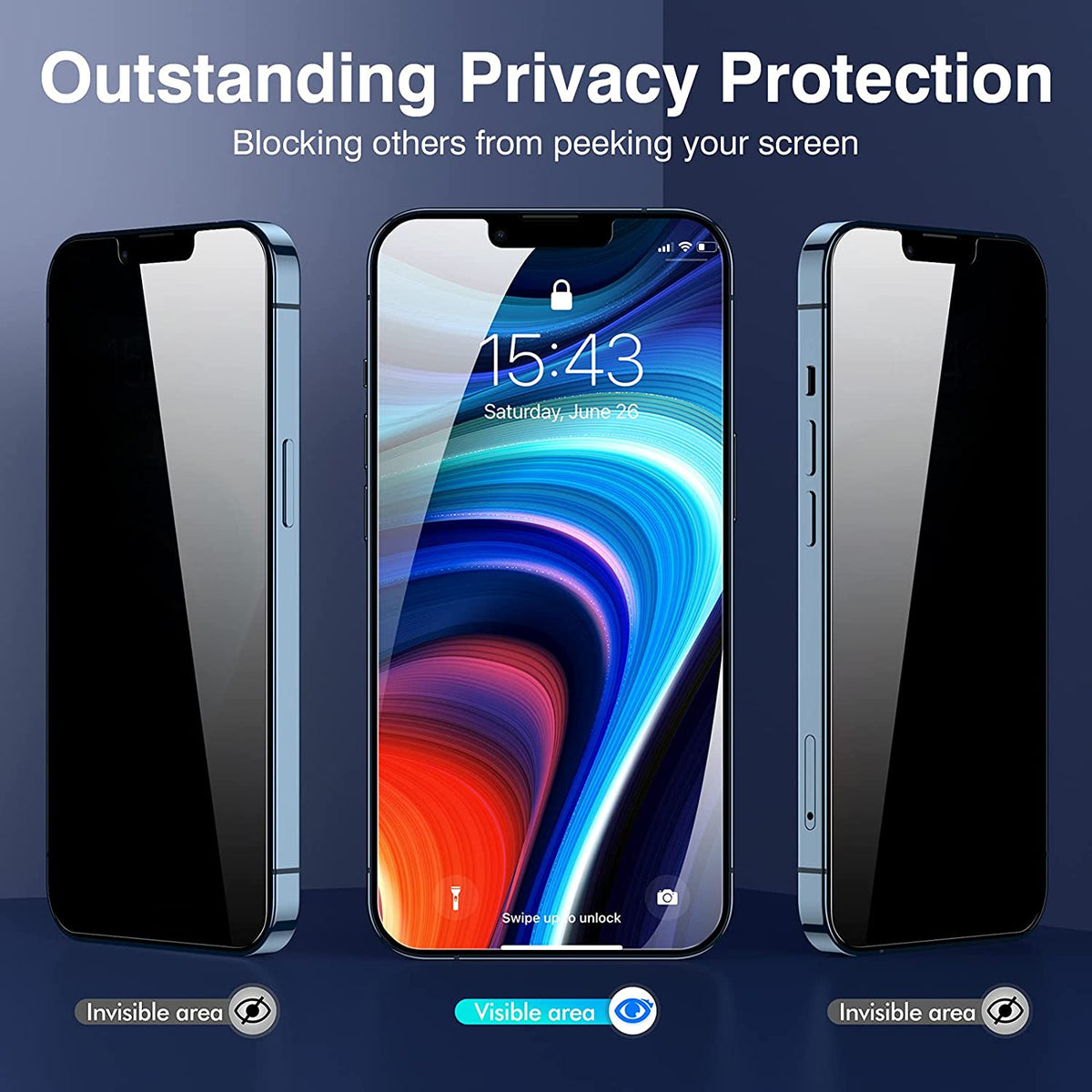 ZeroDamage Privacy Screen Protector (2-Pack) - iPhone 13 mini