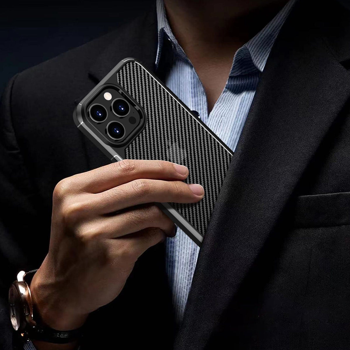 iPhone 15 Pro Max Carbon-Fiber Case - Rugged Protection | Venture Series