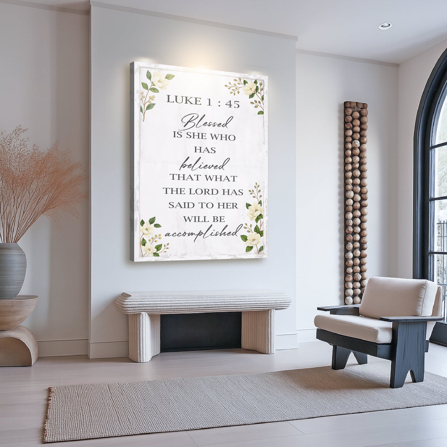Luke 1:45 — Blessed She Who Believed II Wall Art