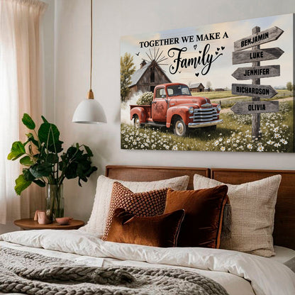 Vintage Farmhouse Truck — Personalized Wall Art