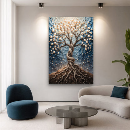 Luminous Pearl Tree Wall Art