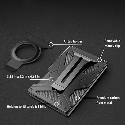 iPhone MagSafe Wallet - Heavy-Duty Card Holder (15 Cards, Carbon Black) | Raider Series
