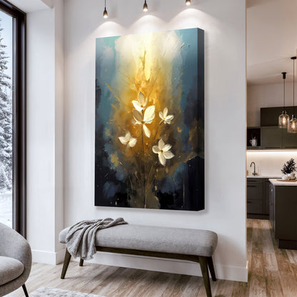 Golden Blossom Serenity Wall Art