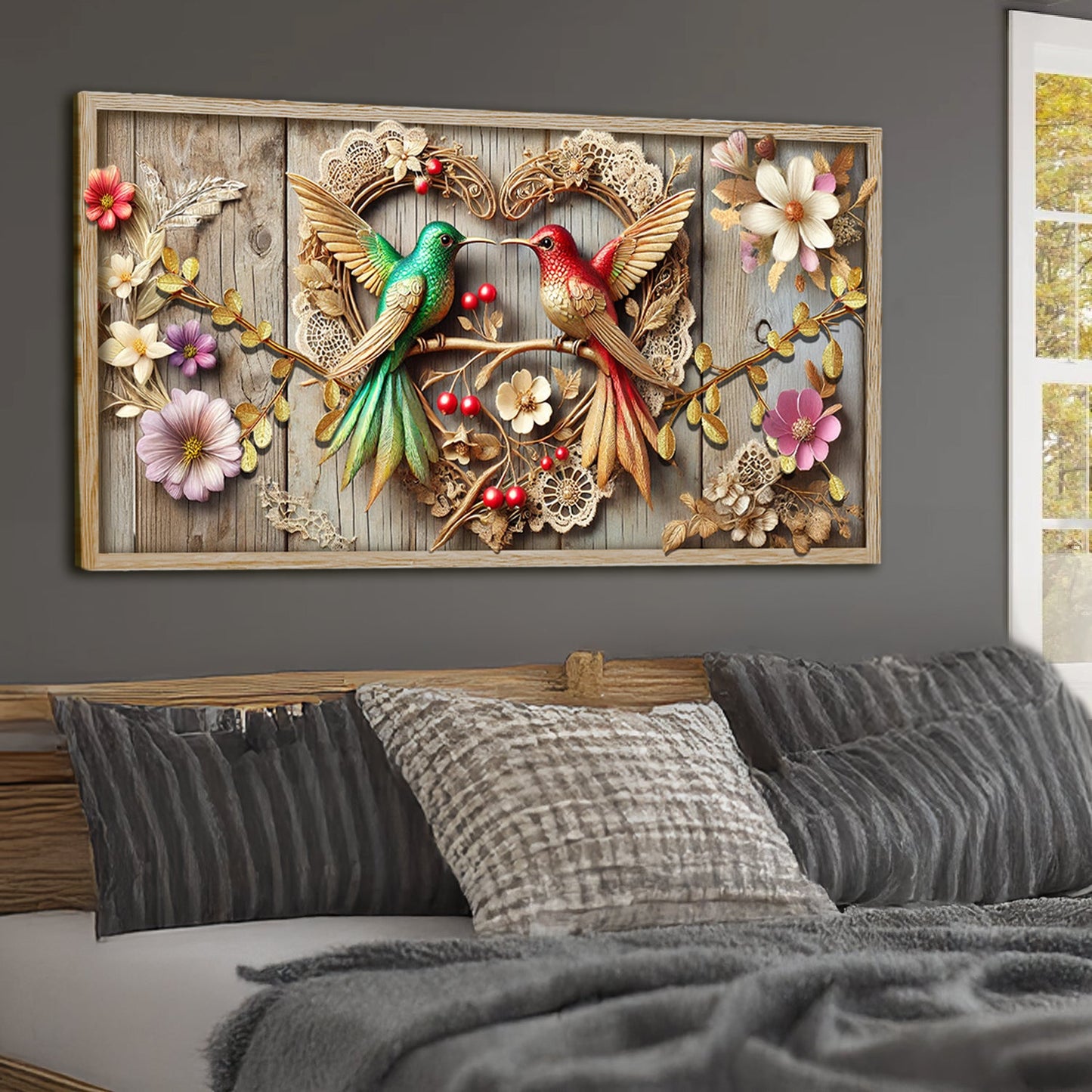 3D Hummingbird Composition VII Wall Art