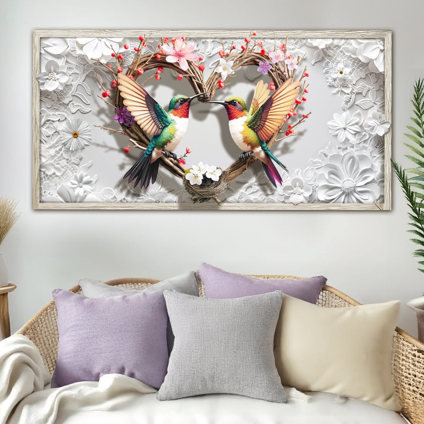 Contemporary Hummingbird Silhouettes IV Wall Art
