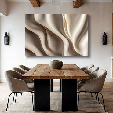 Modern 3D Wave Geometry Wall Art