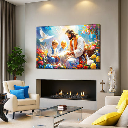 Christ With Children — Inspirational Art IV