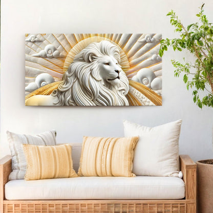 3D Regal Lion Composition III Wall Art