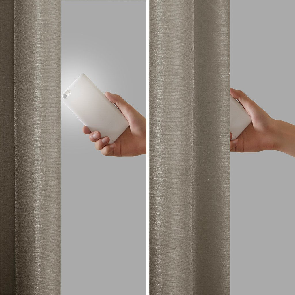 Twist Tab Total Blackout Window Curtain Panel Pewter 50x84