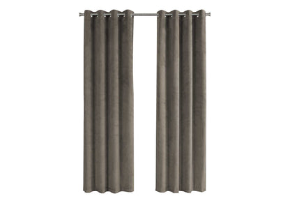2 Pieces Set Room Darkening Curtain Panels with Grommet - Contemporary Style