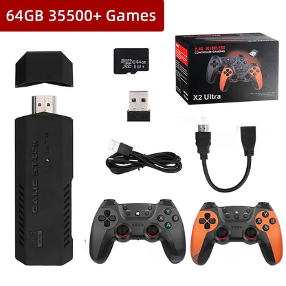 X2 Ultra Home TV Game Console HD 24g Wireless HDMI Double Player Arcade 3D