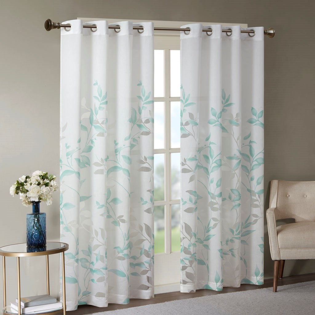 Burnout Printed Curtain Panel (Single Panel)