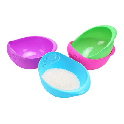 2PCS Nordic Food Grade Plastic Rice Beans Peas Washing Filter Strainer Basket Sieve Drainer Cleaning Gadget Food Grade Plastic Rice Beans Peas Washing Filter Strainer Basket Sieve Drainer Cleaning Gadget Kitchen Accessories