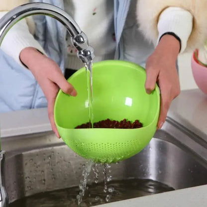 2PCS Nordic Food Grade Plastic Rice Beans Peas Washing Filter Strainer Basket Sieve Drainer Cleaning Gadget Food Grade Plastic Rice Beans Peas Washing Filter Strainer Basket Sieve Drainer Cleaning Gadget Kitchen Accessories