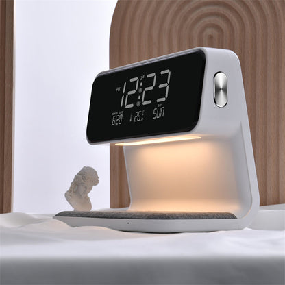 3-in-1 Bedside Lamp Wireless Charging Alarm Clock