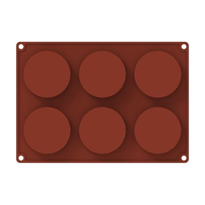 3/6 Silicone Mold Round Circle Shape Fondant Cake Tools Ice Cube Moulds 3D Candy Jelly Making Mould Handmade Soap Molds Round Baking Silicone Mold Circle Chocolate Cake Pie Muffin Sandwiches Eggs Bakeware Kitchen Accessories