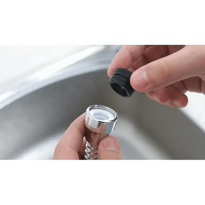 360 Degree Kitchen Sink Tap Faucet Extender, Universal Stainless Steel Faucet Extender with Flexible Swivel Tap Aerator Hose, 2 Water Outlet Modes, Faucet Extender Water Saving Bathroom Kitchen Accessories
