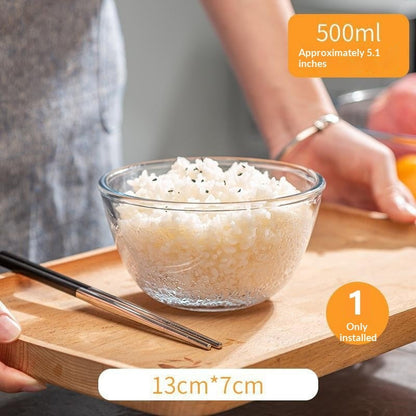 Household High-borosilicate Glass BowlCrystal Glass Instant Noodle Bowl