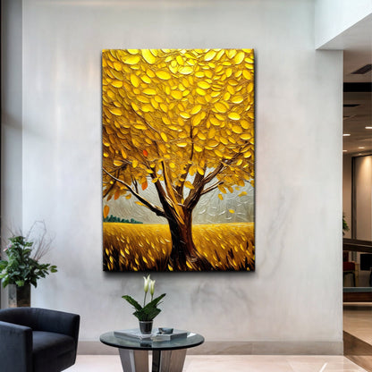 Golden Tree Breeze Study Wall Art