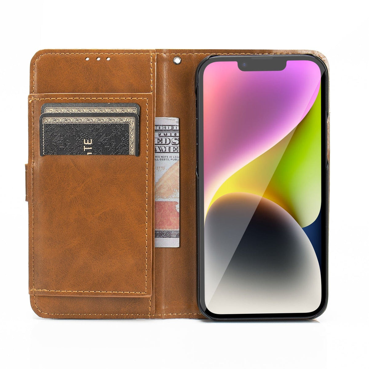 Indy Series Leather Wallet Case - iPhone 14 Plus