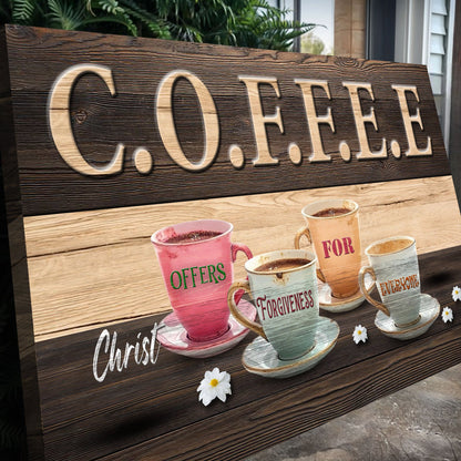 Faith‑Inspired Coffee Sign II Wall Art