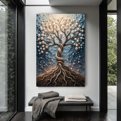 Luminous Pearl Tree Wall Art