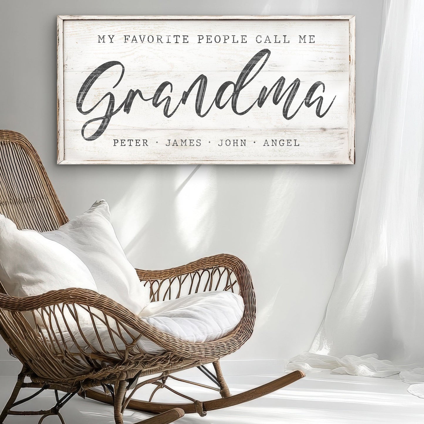 Grandma’s Favorite People – Modern Script Panel