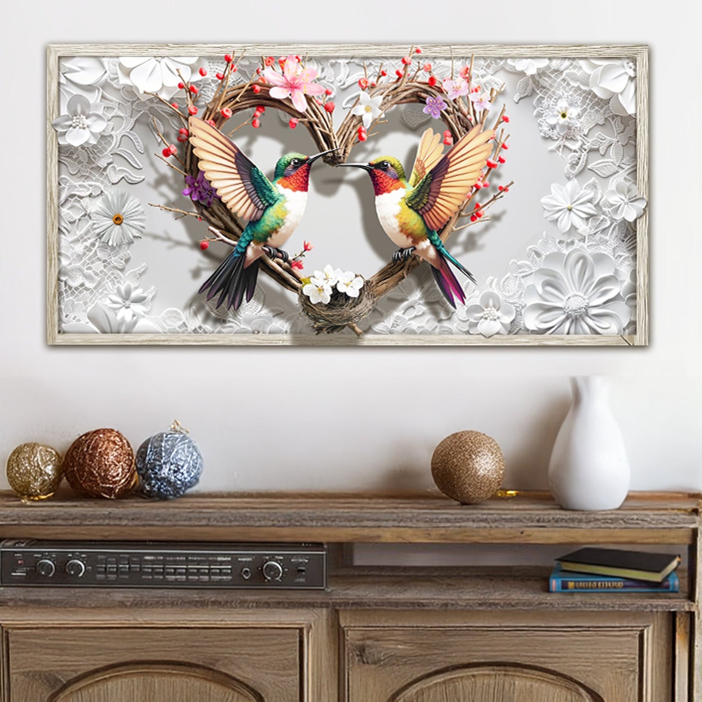 Contemporary Hummingbird Silhouettes IV Wall Art