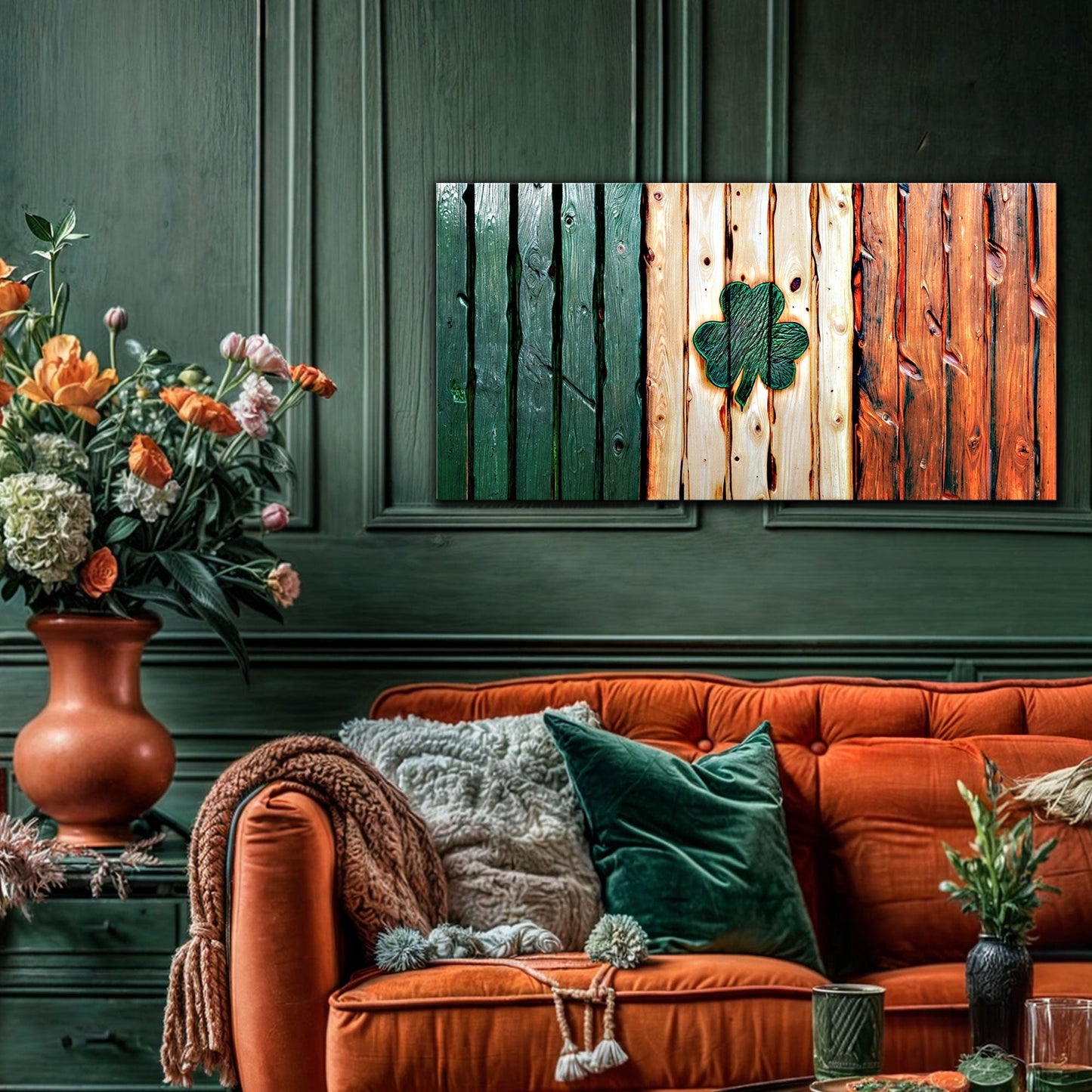 Irish Heritage Flag Composition Wall Art