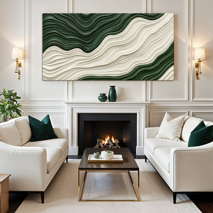 Emerald Drift Composition VIII Wall Art