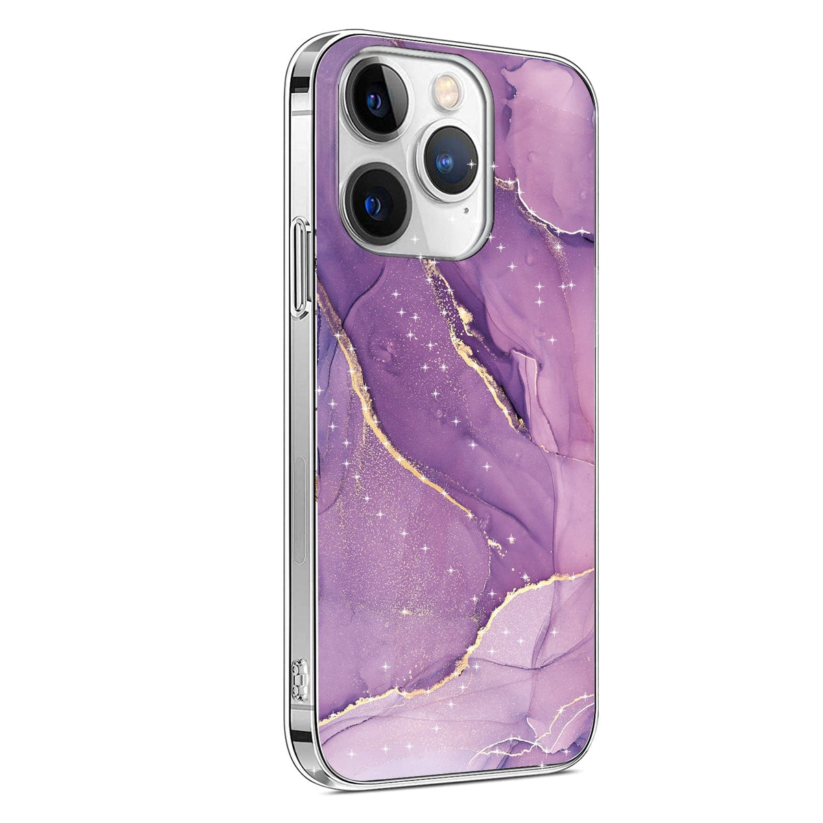 iPhone 15 Pro Max Purple Marble Case - Stylish Protection | Inspire Series
