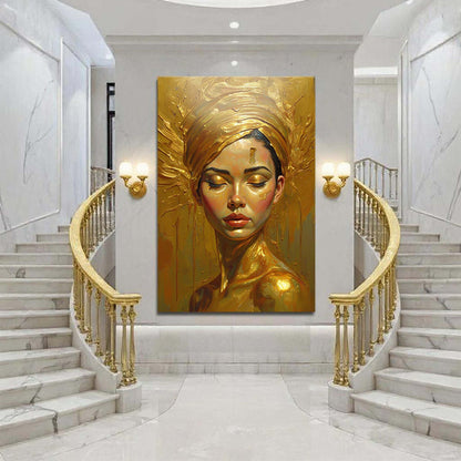 Golden Feminine Calm Wall Art