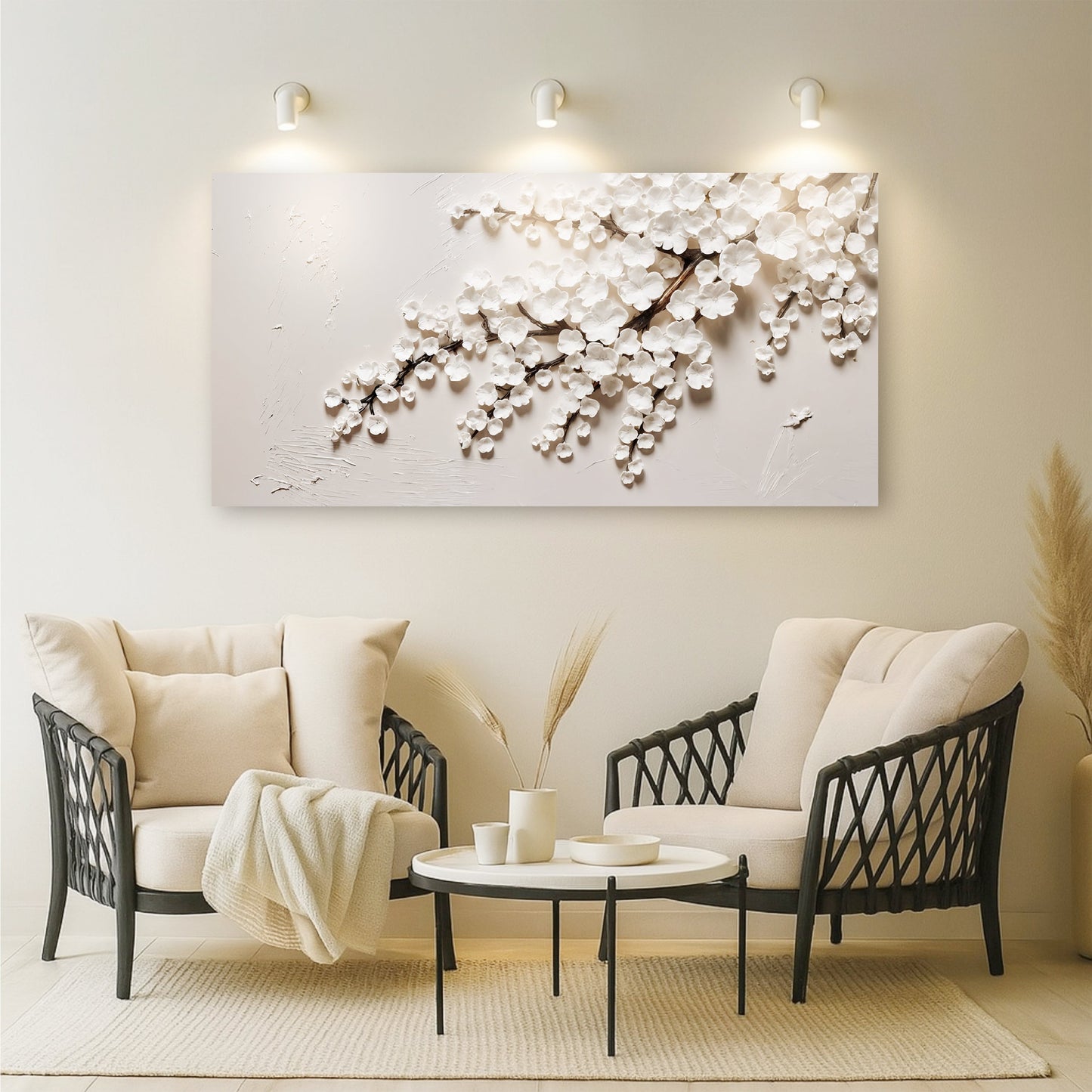 Ivory Cherry Blossoms — Wall Art