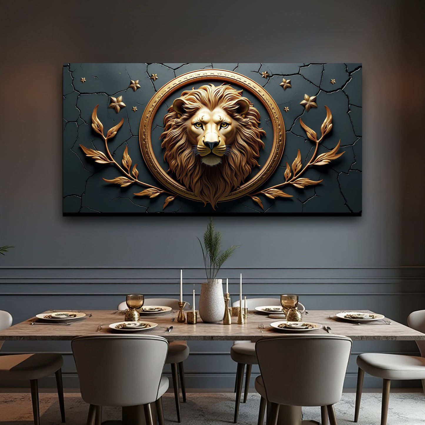 Lion of Majesty – 3D Panel Wall Art