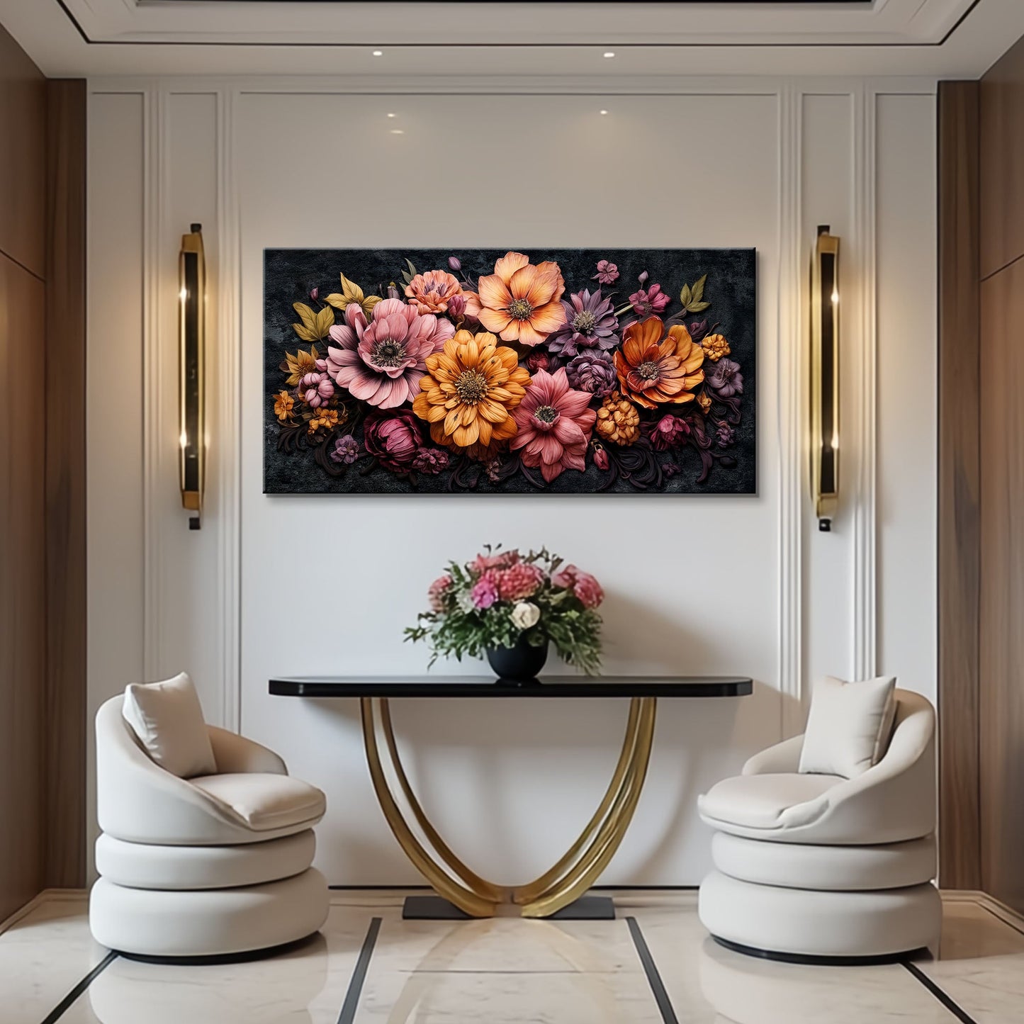Vivid Bloom Composition Wall Art