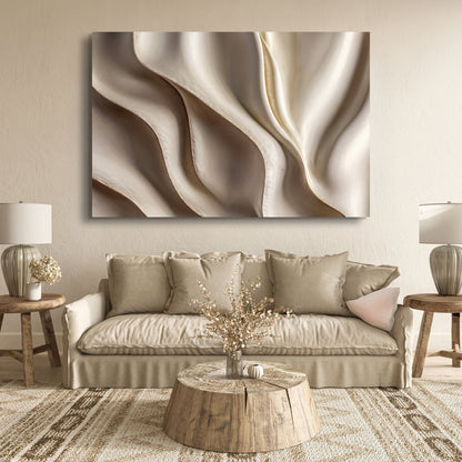 Modern 3D Wave Geometry Wall Art