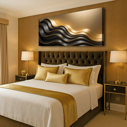 Abstract Noir & Gold IV Wall Art