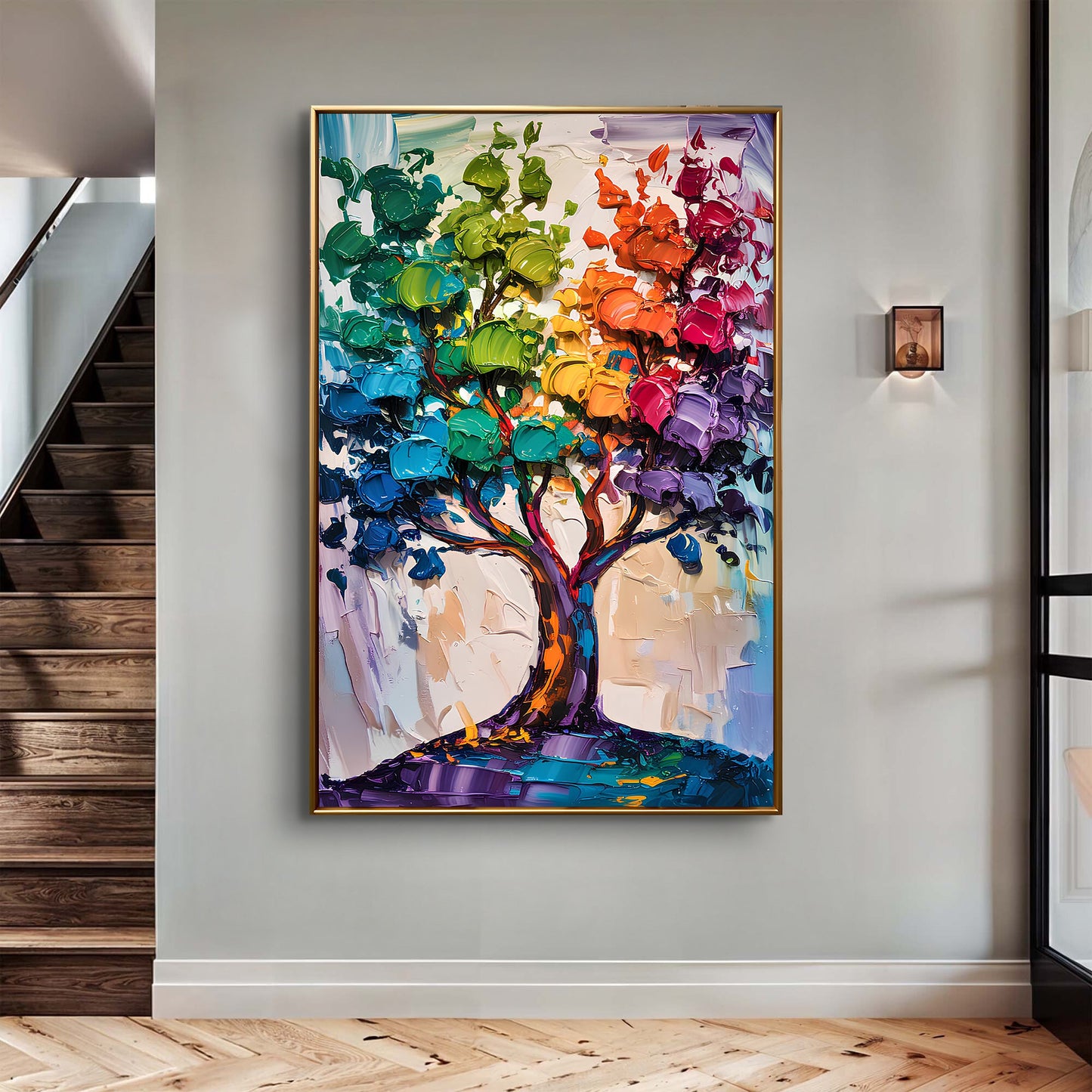 Colorwave Tree Motif Wall Art