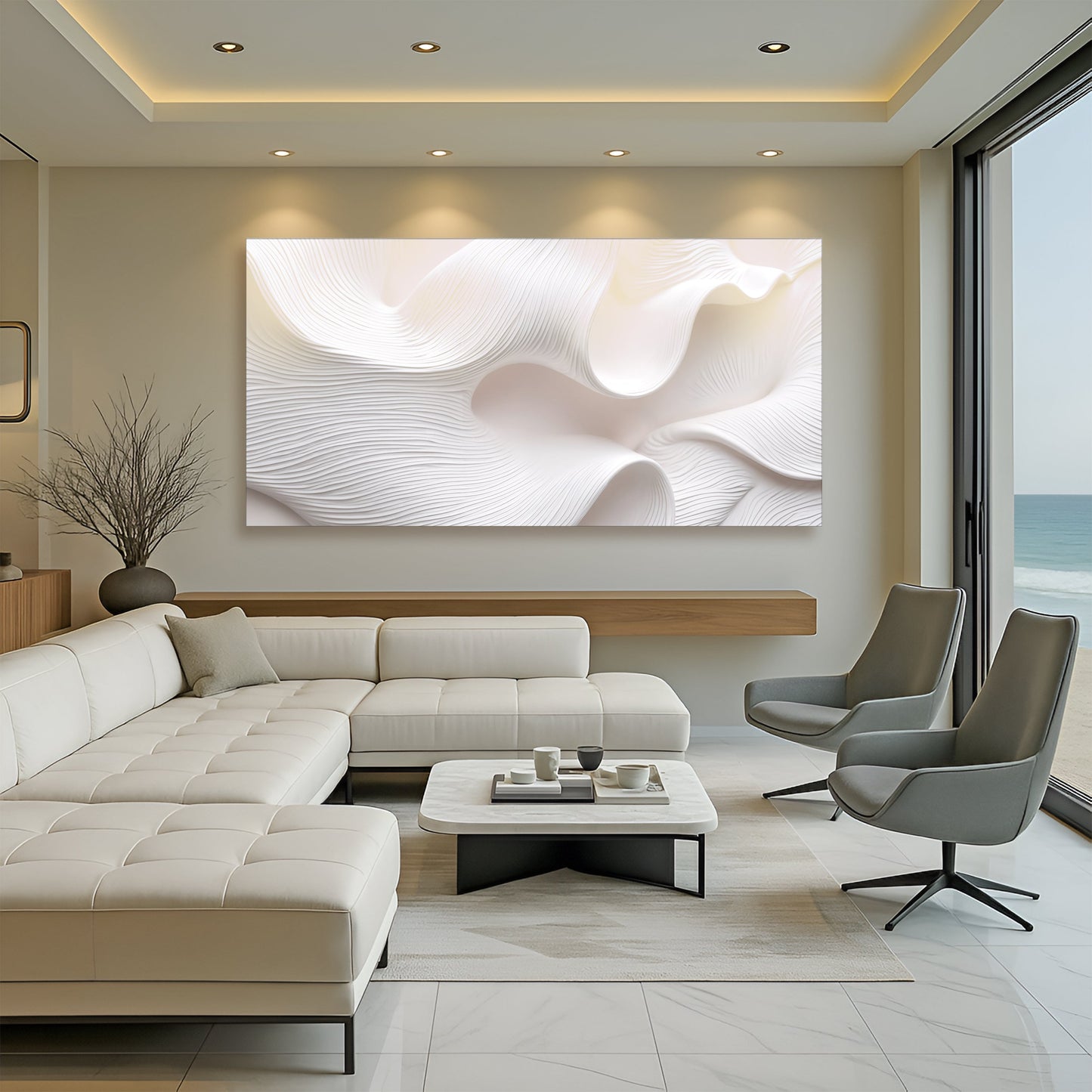 Serene Waveform Study II Wall Art