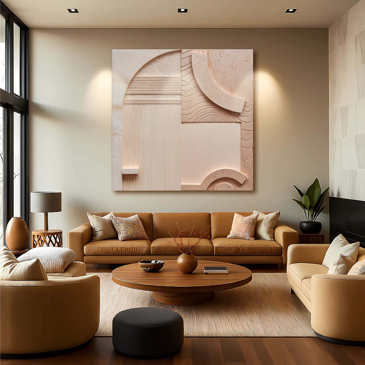 Earthen Peach Minimalist Wall Art