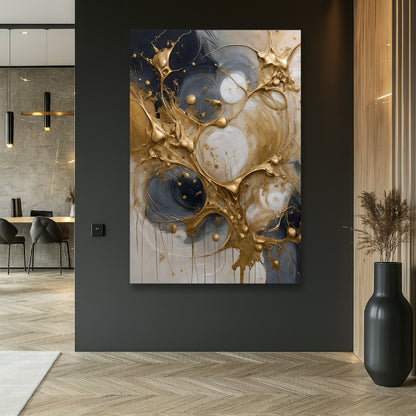 Black & Gold Abstract Splash
