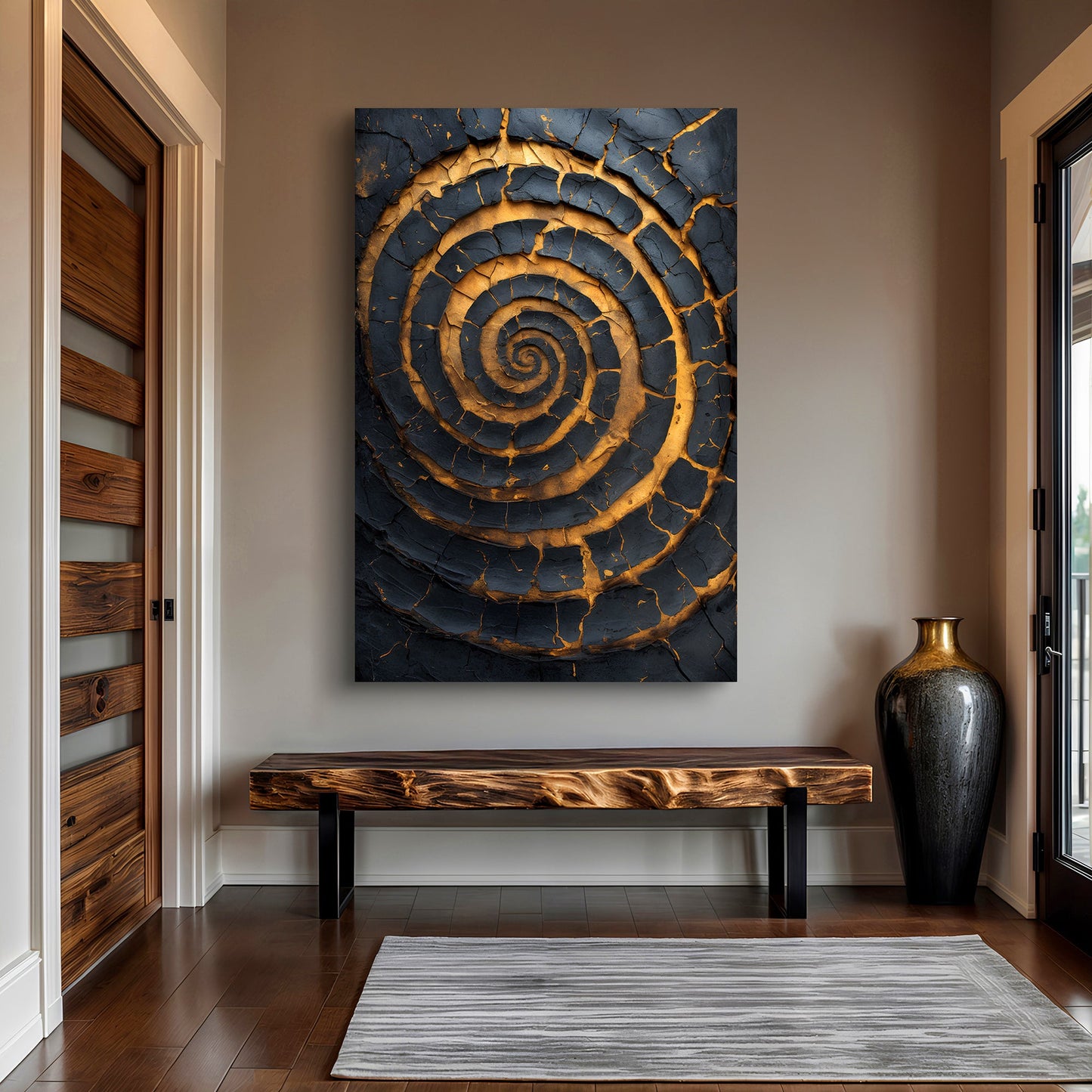 Black & Gold Helix Art